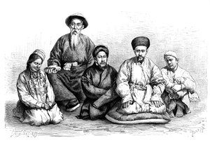 Dungans a Taranchis, typy a kostýmy, c1890 od Unbekannt