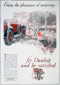 Reklama na pneumatiky Dunlop, 1925 od Unbekannt