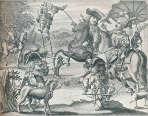 Dutch Skit on Falconry, c1716, 1916 od Unbekannt