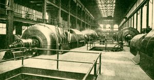 Dynamos na Great Underground Generating Station na Lots Road, Chelsea, 1930. od Unbekannt