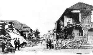 Škody způsobené zemětřesením, Duke Street, Kingston, Jamajka, 1907 od Unbekannt