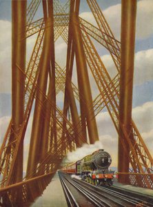 East Coast Express Crossing the Forth Bridge, 1926 od Unbekannt