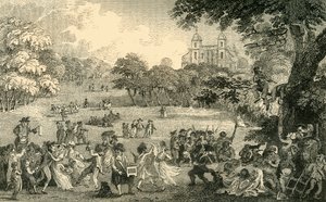 Velikonoční pondělí v Greenwich Park, c1878. od Unbekannt