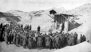 Velikonoční mše v dunách na plážích Belgie u Severního moře, první světová válka, 1915 od Unbekannt