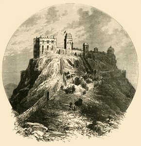 Hrad Edinburgh, jak to bylo před obléháním 1573, 1890. od Unbekannt