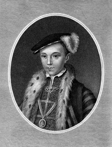 Edward VI., anglický král, 19. století od Unbekannt