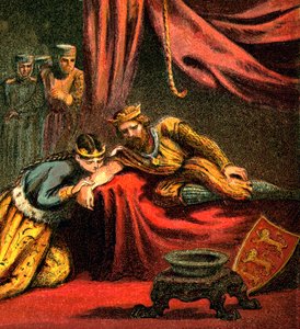 Edward z Woodstocku, princ z Walesu, s manželkou Joan, princeznou z Walesu, c1850 od Unbekannt