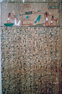 Egyptské hieroglyfy z Knihy mrtvých od Unbekannt
