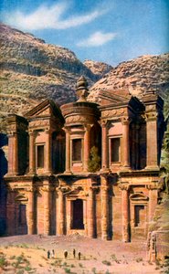 Klášter El Deir, Petra, Jordánsko, c1924 od Unbekannt