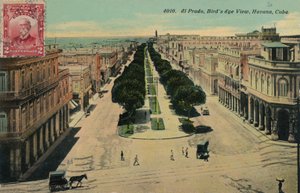 El Prado, Birds Eye View, Havana, Kuba, 1911 od Unbekannt