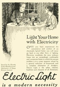 Elektrické světlo je moderní nutnost, 1920. od Unbekannt