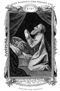 Eliáš vychovává syna vdovy, c1808 od Unbekannt