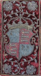 Vyšívaná sametová vazba na John Udalls Sermons s pažemi Alžběty I., 1596 od Unbekannt