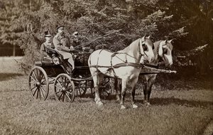 Císař Alexander III 1845-1894 a císařovna Maria Fjodorovna 1847-1928 na koňském povozu. od Unbekannt