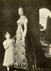 Empírové šaty a dětské šaty zdobené krajkou Valenciennes, 1804, 1937. od Unbekannt