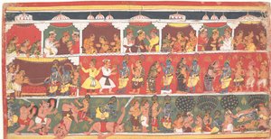 Setkání v Mathura: Stránka z rozptýlené Bhagavata Purana..., ca. 1700. od Unbekannt