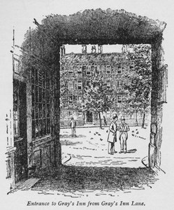 Vchod do Grays Inn z Grays Inn Lane, c1918 od Unbekannt