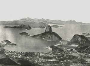 Vstup do zálivu z vrcholu Corcovado, Rio de Janeiro, Brazílie, 1895. od Unbekannt