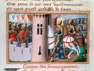 Vstup Bourguignonů do Paříže, květen 1418, 1484 od Unbekannt