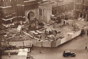 Postavení přístavby Westminsterského opatství před korunovací krále Jiřího VI., 1937 od Unbekannt