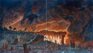 Erupce Vesuvu, 1776 od Unbekannt