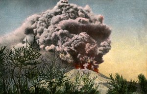 Erupce Vesuvu, Itálie, duben 1906 od Unbekannt