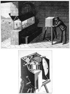 Etienne Jules Marey 1830-1903, s filmovou kamerou, 1903 od Unbekannt