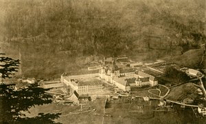 Opatství Ettal ze severního svahu, Bavorsko, Německo, c1922. od Unbekannt