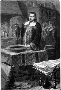 Evangelista Torricelli, italský fyzik, vynalézající rtuťový barometr, 1643 1873 od Unbekannt