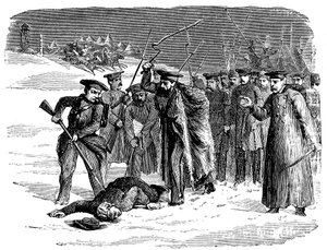 Vyhnaný ruský zajatec je disciplinován, 1874 od Unbekannt