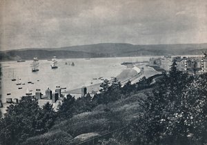 Exmouth - Pohled ukazující pláž a protější břeh, 1895 od Unbekannt