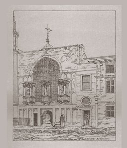 Vnější pohled na kapli Guildhall, 1815, 1886 od Unbekannt