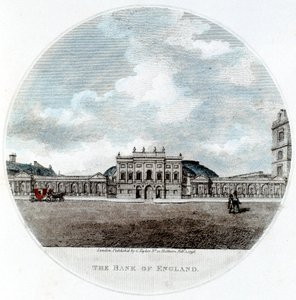 Fasáda The Bank of England, Threadneedle Street, Londýn, 1796 od Unbekannt