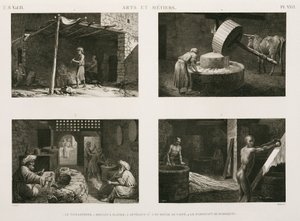 Výroba, ostatní Různé domácké průmysly, Egypt, c 1798 od Unbekannt