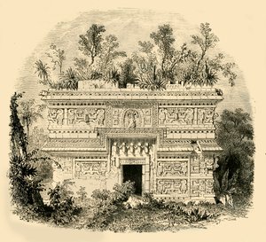 Fasáda rodného paláce na Yucatánu, 1890. od Unbekannt