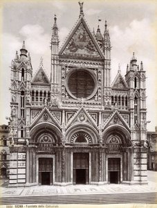 Fasáda katedrály Siena, Itálie, konec 19. nebo začátek 20. století od Unbekannt