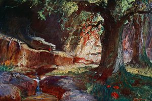 "Fafner ve své jeskyni", 1906 od Unbekannt