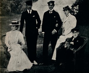 Rodinná skupina v Cowes, počátek 90. let 19. století, 1945. od Unbekannt