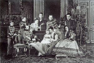 Rodinný portrét ruského cara Alexandra II., 60. léta 19. století od Unbekannt