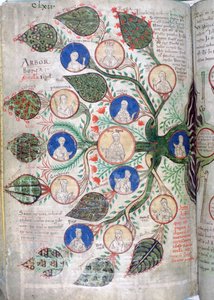 Rodokmen, stránka z Liber Floridus, 12. století od Unbekannt