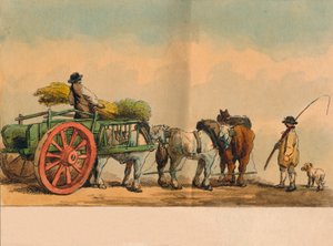 Zemědělští dělníci a povoz, 1797. od Unbekannt