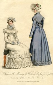 Módní ranní a vycházkové šaty ze září 1823 od Unbekannt