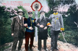 Otec a jeho synové na francouzsko-německých hranicích, 20. století od Unbekannt