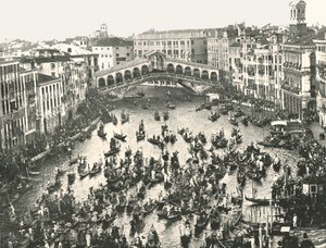 Slavnostní den na Canal Grande, Benátky, Itálie, 1895. od Unbekannt