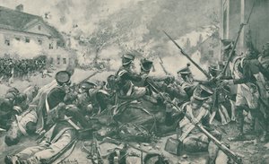Boj v ulicích Esslingu, 1809, 1896. od Unbekannt