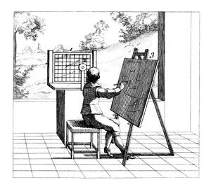 Figura procvičující perspektivní kreslení, 1639 od Unbekannt