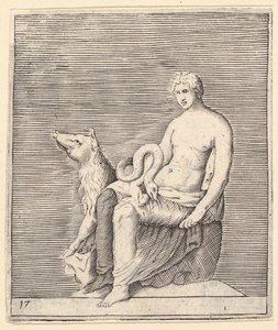 Figura s prasetem a hadem, publikovaná ca. 1599-1622. od Unbekannt