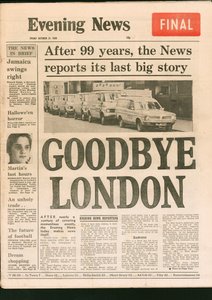 Konečné vydání novin Evening News, 1980 od Unbekannt