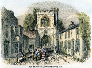 Fire-bell Gate a zákaz vycházení, Barking, Essex, 1845 od Unbekannt
