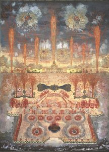 Ohňostroj a osvětlení 16. června 1744 v Moskvě, polovina 18. stol. od Unbekannt